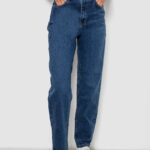 Джинси жіночі однотонні Slim Banana's, колір синій, 244R9604