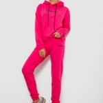 Спортивний костюм жіночий двонитка, колір рожевий, 214R1419-006