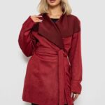 Жіночий кардиган однотонний, колір бордовий, 257R001