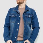 Джинсова куртка чоловіча, колір синій, 157R4598