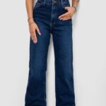 Джинси жіночі Long Straight fit, колір синій, 244R1258-0155