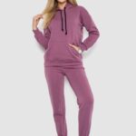 Спорт костюм жіночий на флісі, колір сливовий, 241R1530
