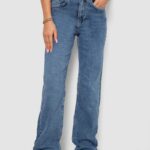 Джинси жіночі Slouchy, колір синій, 244R00414