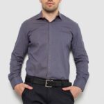 Сорочка чоловіча з принтом, колір синій, 214R7044