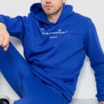 Спортивний костюм чоловічий на флісі, колір електрик, 238R57160